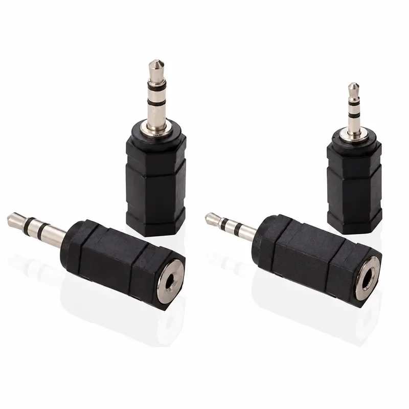 5PCS 2.5mm 3.5mm Stereo Male Plug To 2.5 3.5 Female Jack Audio Converter Adapter Connector