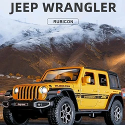 1:22 Jeeps Wrangler Rubicon Alloy Model Car Toy Diecasts Casting Pull Back Sound and Light Car Toys Vehicle