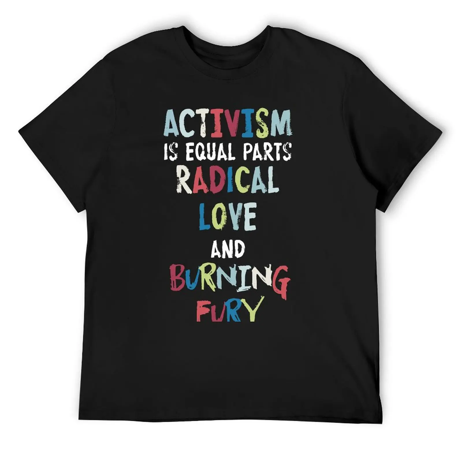 ACTIVISM=LOVE+FURY T-Shirt vintage graphic tee korean fashion oversized designer t shirt men