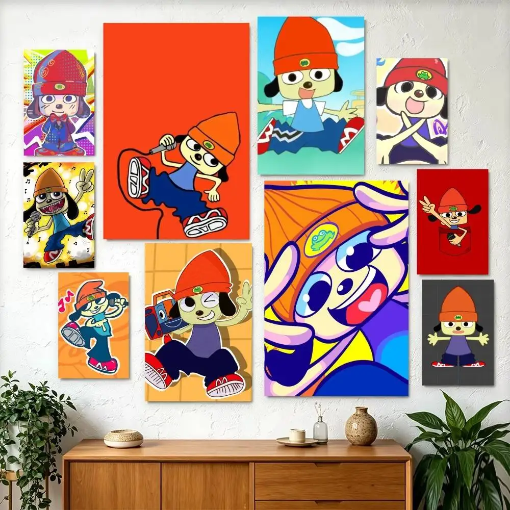 Pa-rappa The Ra-ppers Poster Perfect Space Sticker Self Adhesive for Office Home Theater Wall Art Decor Fancy Gift
