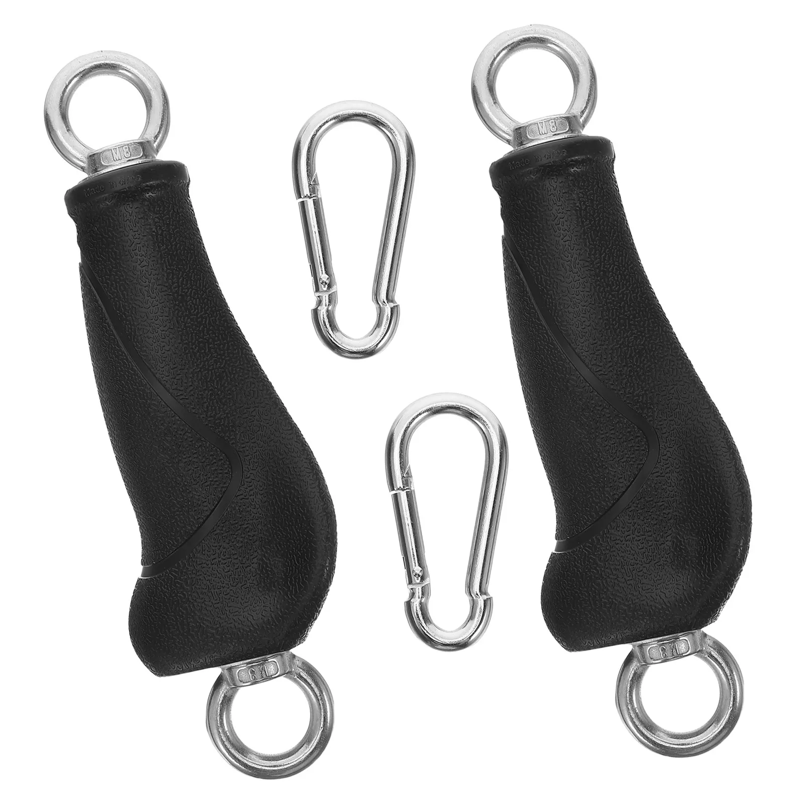 2Pcs Fitness Handles Dual Ring Design Heavy Duty Ergonomic Grip Compatible Cable Machine Accessories Home Gym Equipment