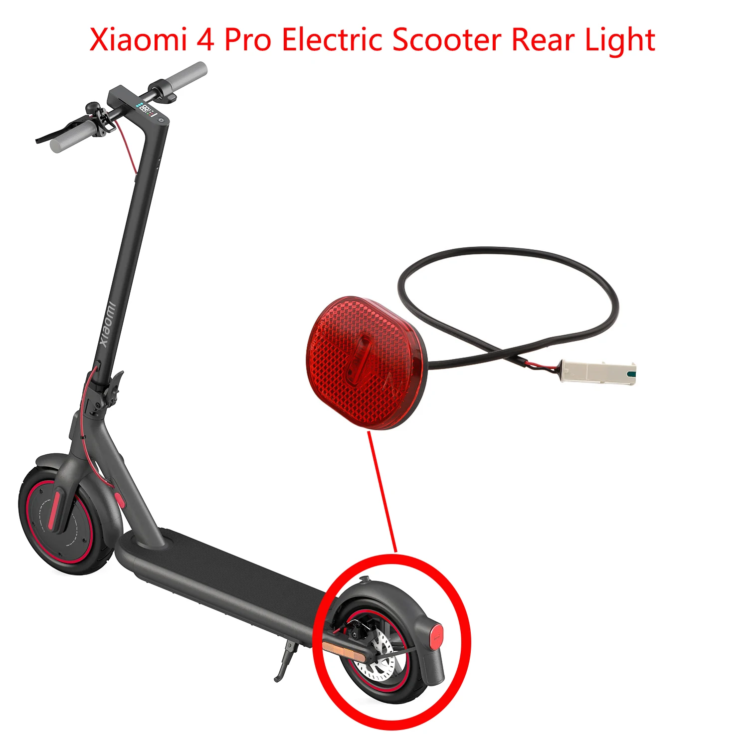 

Rear Taillight For Xiaomi 4 Pro Mi4 Electric Scooter Fender Tail Lights Safe Lamp LED Stoplight Mudguard Brake Light Easy To Use