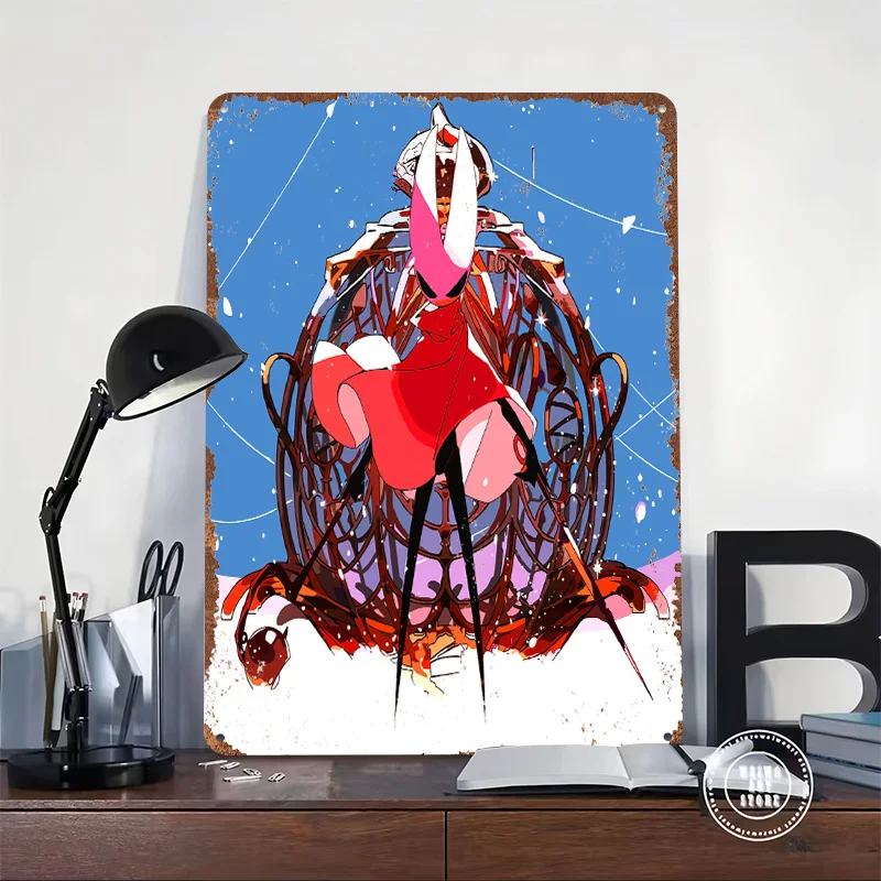 Hornet From Hollow Knight Fanart Printed Poster Customized Wall Art Retro Vintage Metal Tin Signs for Desk Decor Room House Home