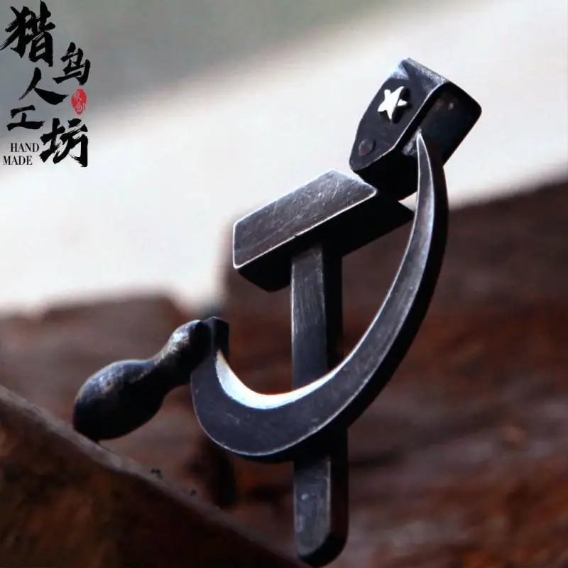 Hammer Red Battle Damaged Vintage Personalized Necklace Pendant