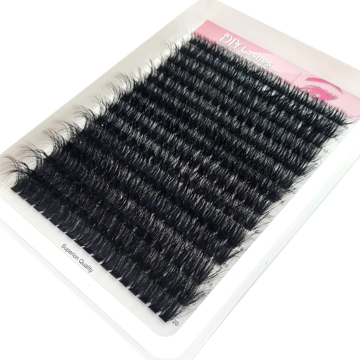 HBZGTLAD 8D Luxuriöse Flauschige DIY 80D-300D Wimpernbüschel 10-20mm Gemischte Länge Wimpernverlängerung 0,07mm Russische D-Curl Dicke – Detail 8