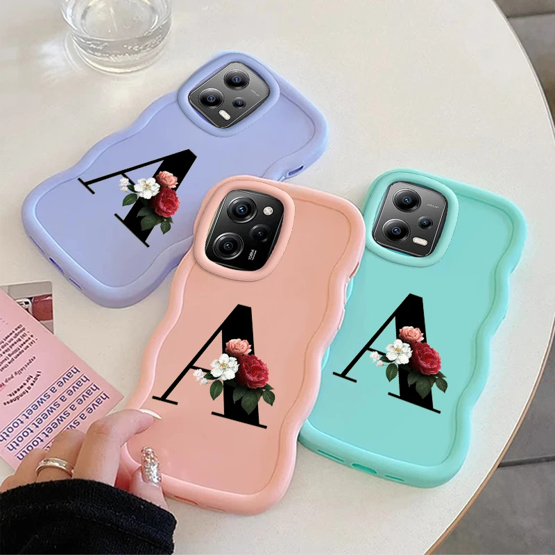 رسالة موضة موجة جراب هاتف ل Xiaomi 14T POCO C50 C51 C55 C65 X3 X5 X6 X7 M6 Pro لينة واقية معكرون غطاء