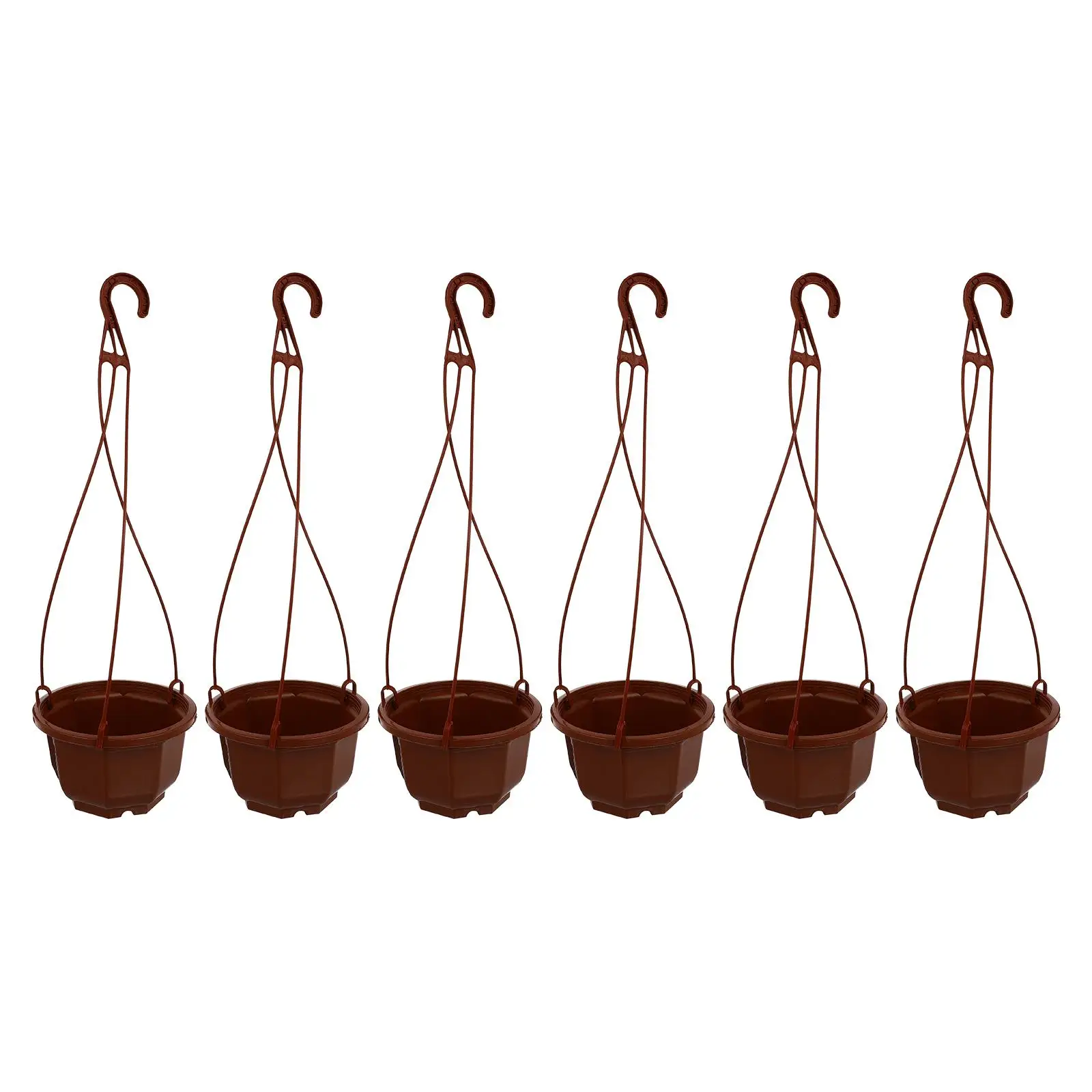 6 Sets Chlorophytum Pot Hanging Plant Pots for Outdoors Flower Vases Planter Plastic Orchid with Holes Basket