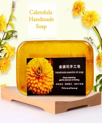 Sapone all'olio essenziale vegetale fatto a mano Calendula naturale, Calendula, lavanda, sapone osmanto Fragrans sapone alle erbe