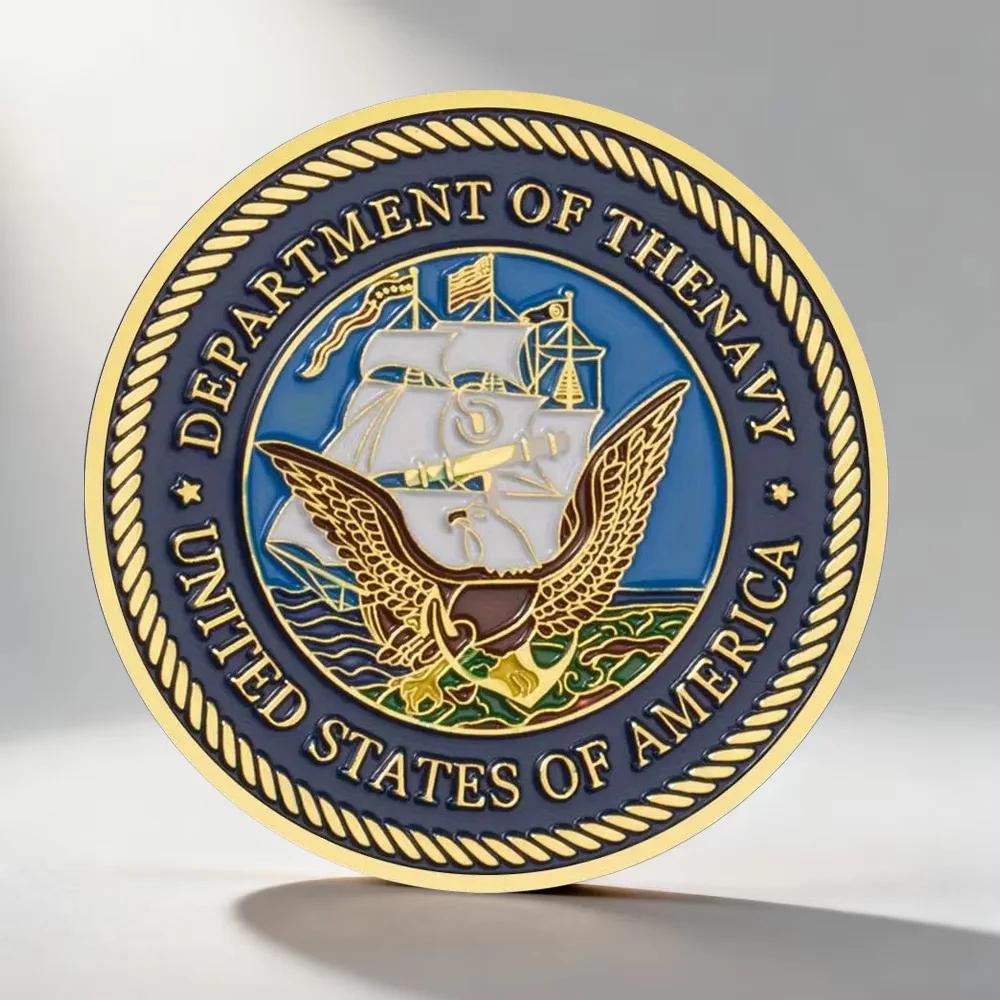 United States CVN-17 Aircraft Carrier Souvenir Coin Golden Plated Commemorative Coin Military Fans Collectible Gift
