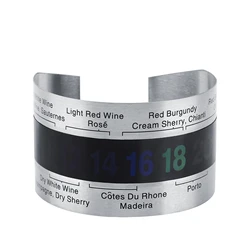 Wine Thermometer Wine Bottle Thermometer Stainless Steel Wine LCD Thermometer Bottle Beer Red Wines Bracelet Temperature Sensor
