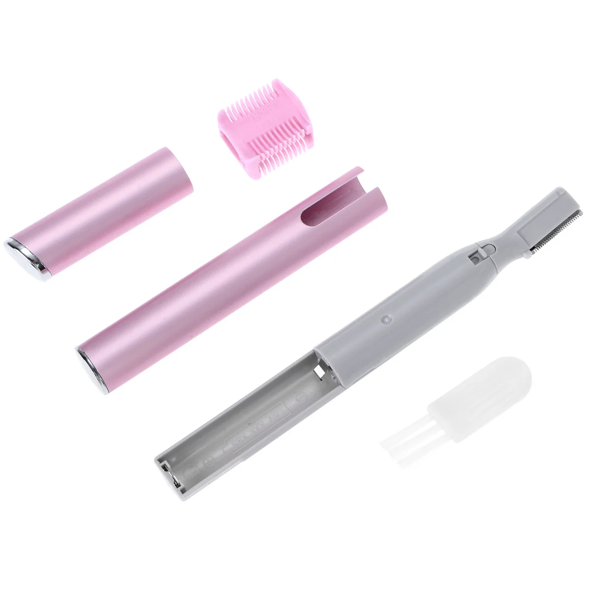 Rasoir de sourcils pour femmes, rose, épilateur pour le visage, électrique, léger, Portable, peigne pour le corps inclus