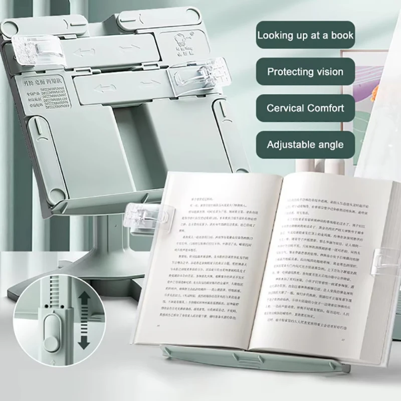 Adjustable Reading Bookshelf Lifting Landing Reading Portable Book Support Multifunctional Document Shelf For Home