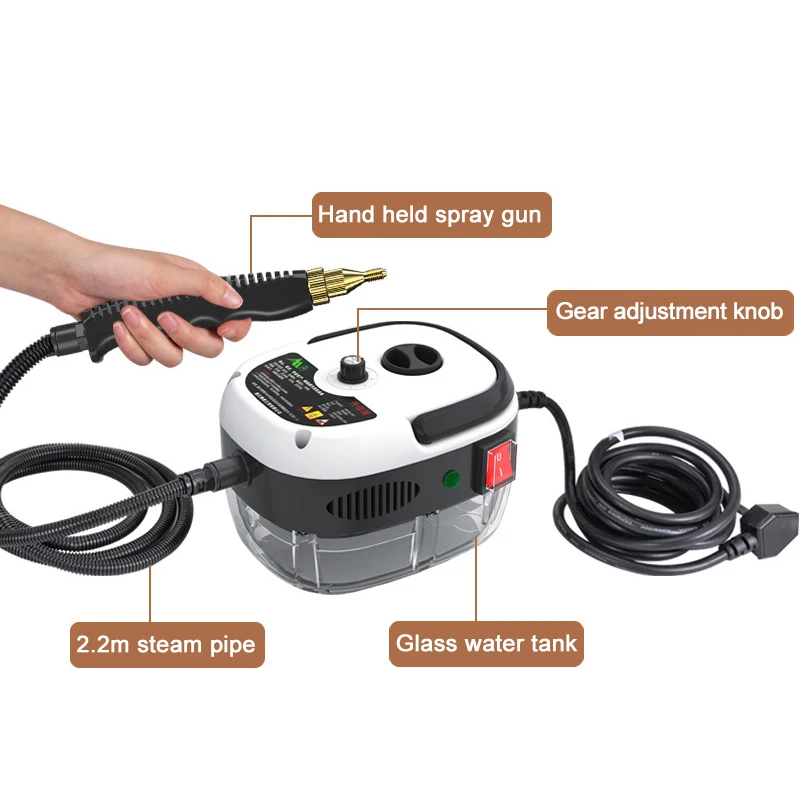 High Temperature And Pressure Steam Cleaner 2500W 110V 220V Electric Steaming Cleaner For Air Conditioner Kitchen Hood Cleaning