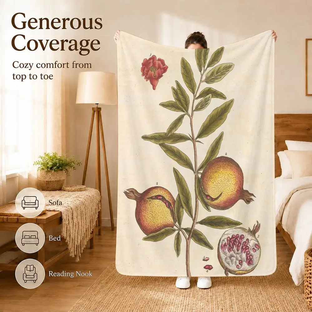 Apothecarys Journal Compass Arrow Throw Blanket Soft Flannel Throw Lightweight Summer Home Nap for Office Travel Sofa Bed