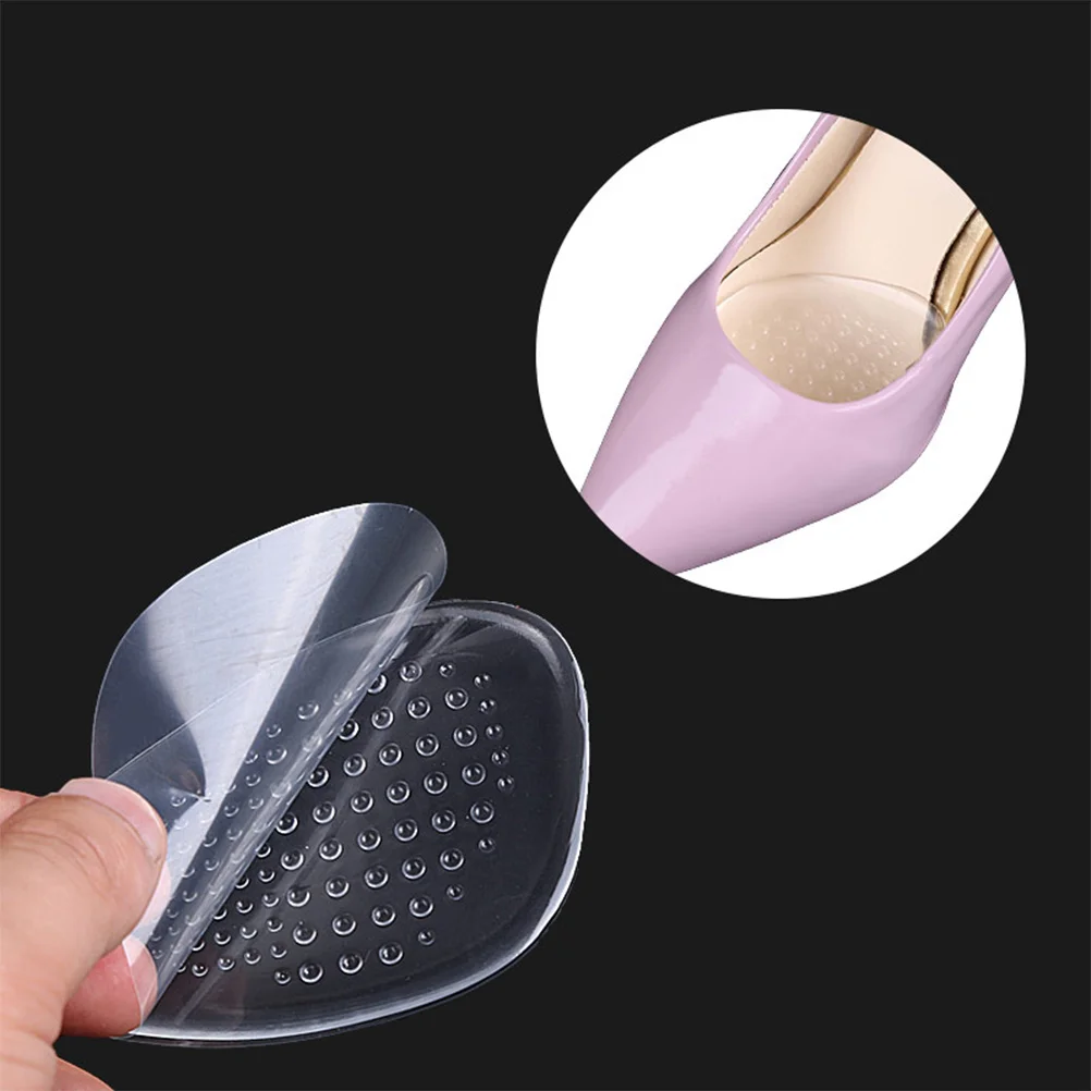 1 paire de coussins de Massage des pieds en GEL pour l'avant-pied, semelles intérieures pour chaussures, coussinets métatarsiens, Inserts de chaussures pour femmes pour soulager la douleur au pied (Transpar