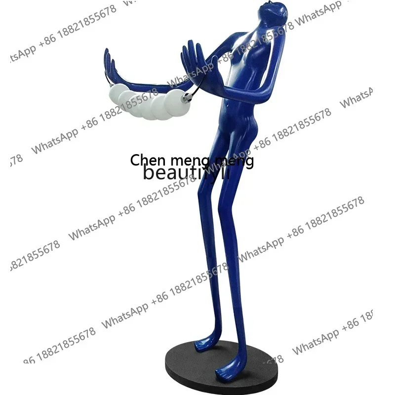 DD  Nordic humanoid art sculpture floor-to-ceiling hugging home exhibition hall window floor-to-ceiling ornament