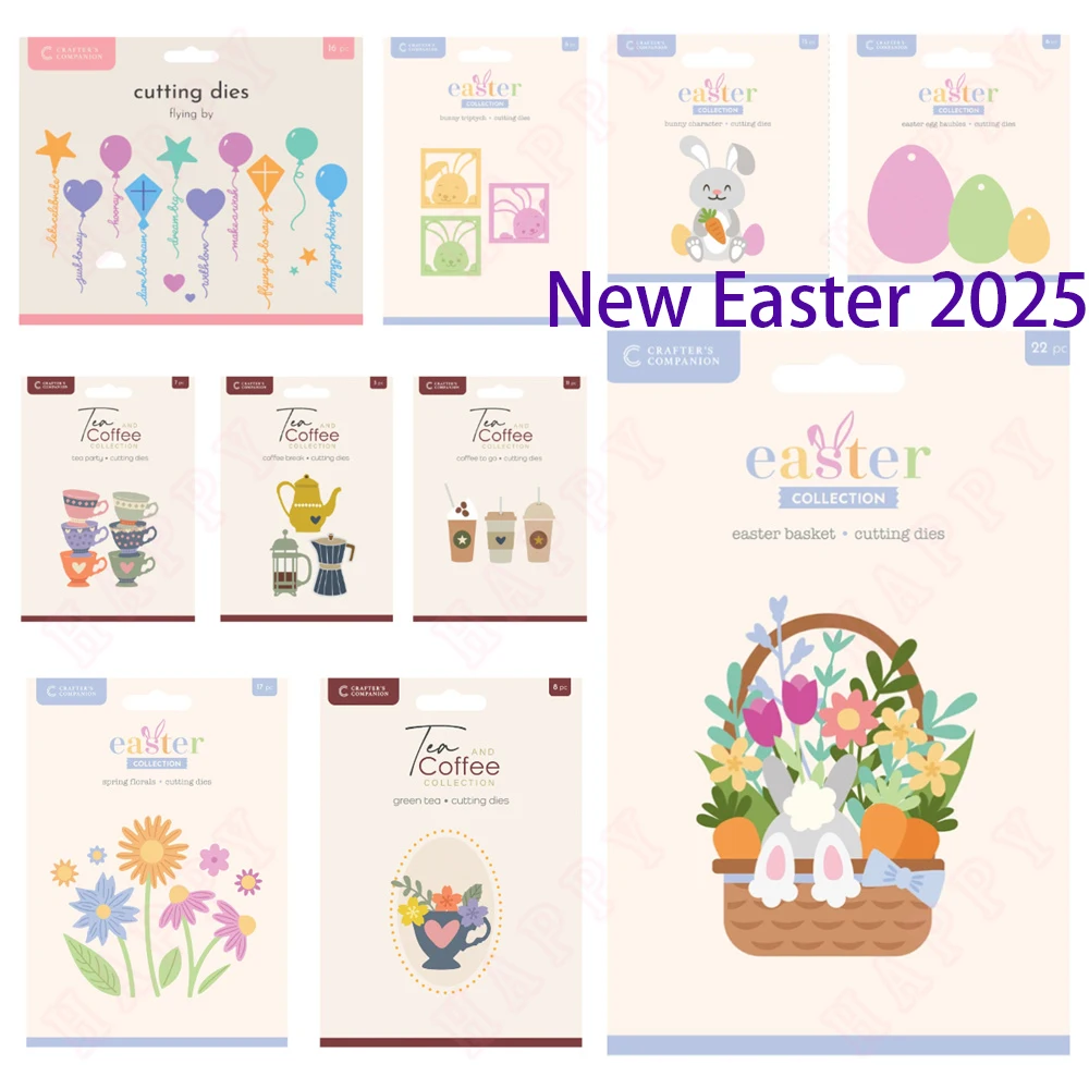

Easter Egg and Bunny Metal Craft Cutting Dies DIY Scrapbooking Paper Diary Decoration For Embossing Template 2025 Spring New