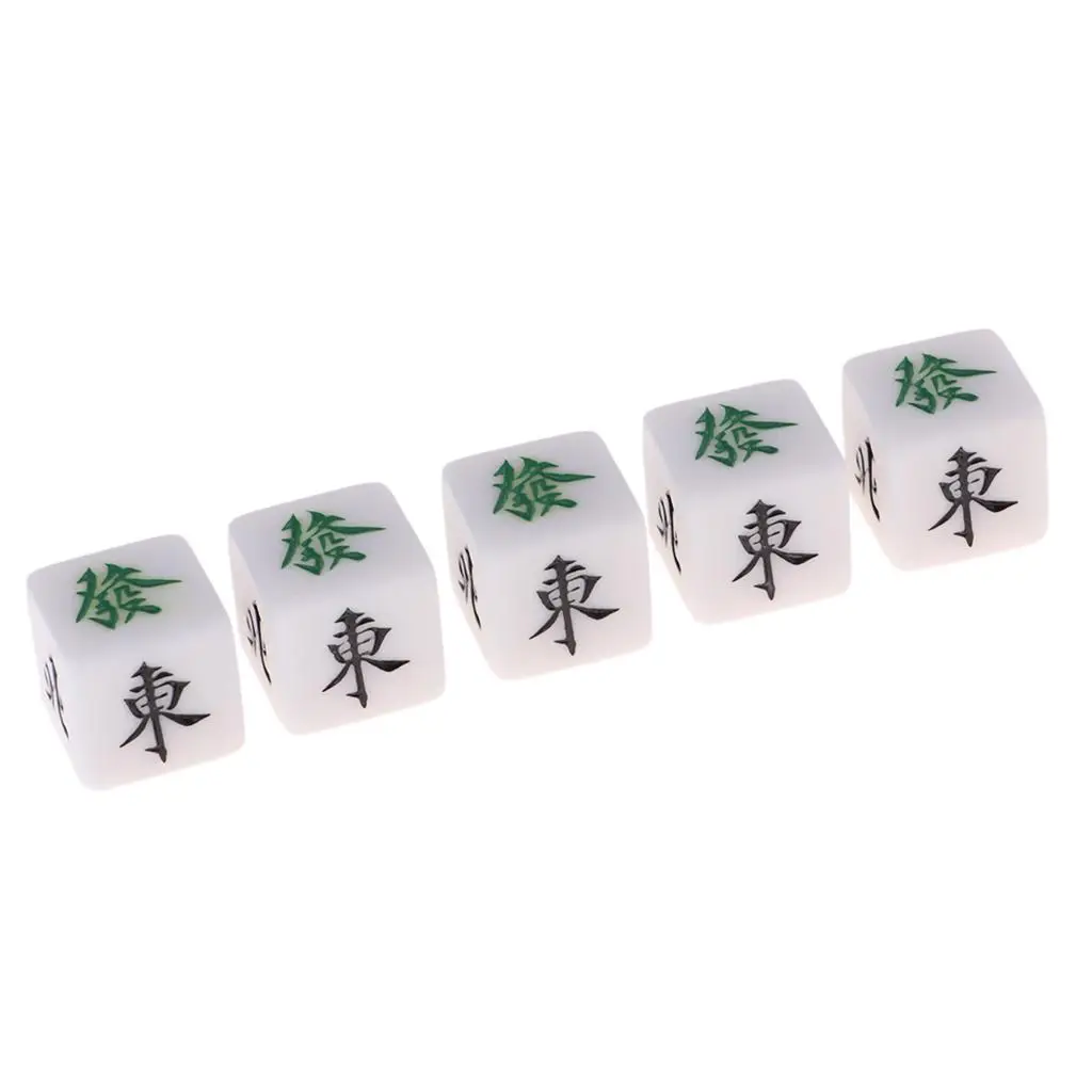 Dados de Mahjong de 5 uds., dados de dirección del viento del Sur, Oeste del Norte, juego de Casino familiar