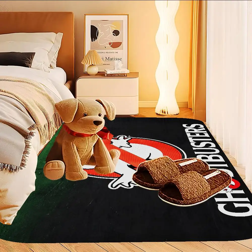 

G-Ghostbusters Black Cell Long Rugs Nordic Style Bedroom Living Room Doormat Home Balcony Anti-Slip Toilet Rug
