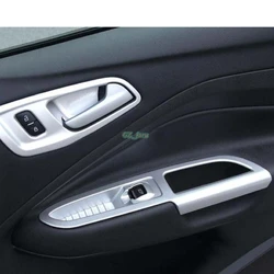 For Ford Escape Kuga 2017 2018 ABS Matte Inner Door Handle Armrest Window Lift Switch Panel Cover 4Pcs Left hand Driving