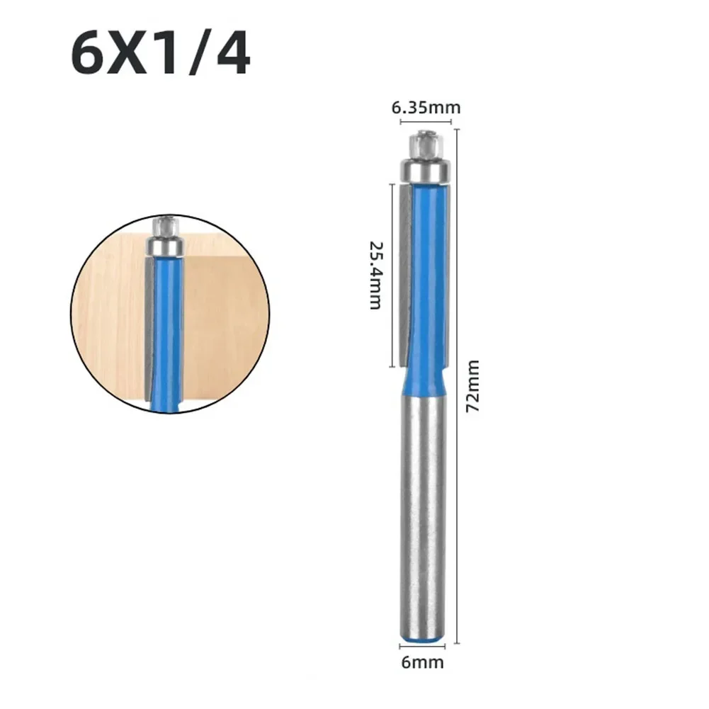 

1PC Router Bit For Edging Machine/Engraving Machine/Cutting Machine 6mmShank Milling Cutter Flush Trim With Bearing Router Bit