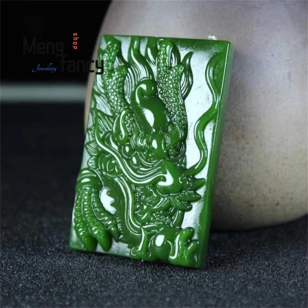 Natural Hetian Jade The God of Wealth Guan Gong 