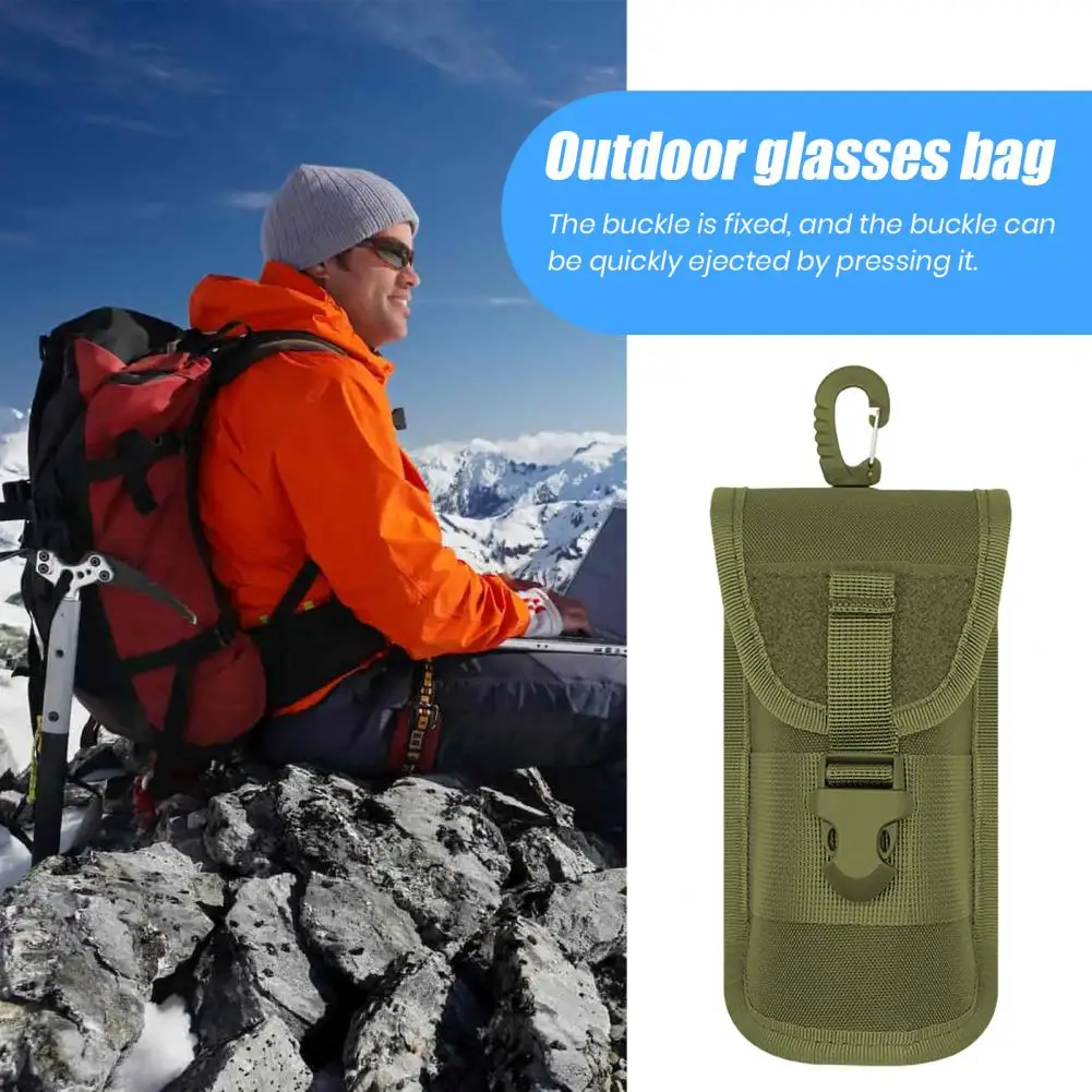 18*8.5cm Glasses Storage Bag With Buckle Sunglasses Container Case Outdoor Eyeglass Hard Carrier Bag For Camping Hiking Training