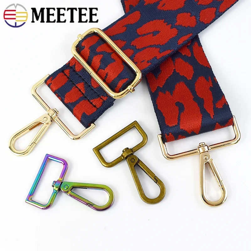 5/10/20Pcs Meetee 25mm Bag Belt Strap Buckles Metal Carabiner Clasps Lobster Dog Collar Key Swivel Clips Snap Hook DIY Accessory