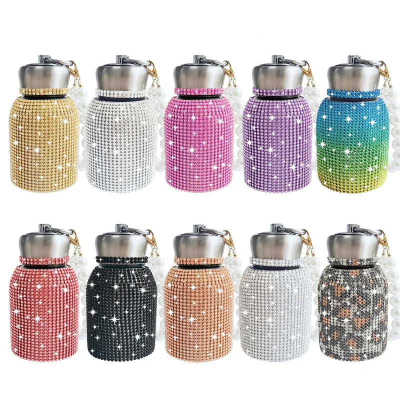 

custom Stainless steel thermos flask with pearl bracelet insulated drinking cup girl