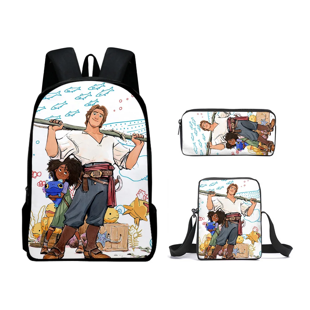 Harajuku Youthful Funny the sea beast 3D Print 3pcs/Set Student Travel bags Laptop Daypack Backpack Shoulder Bag Pencil Case