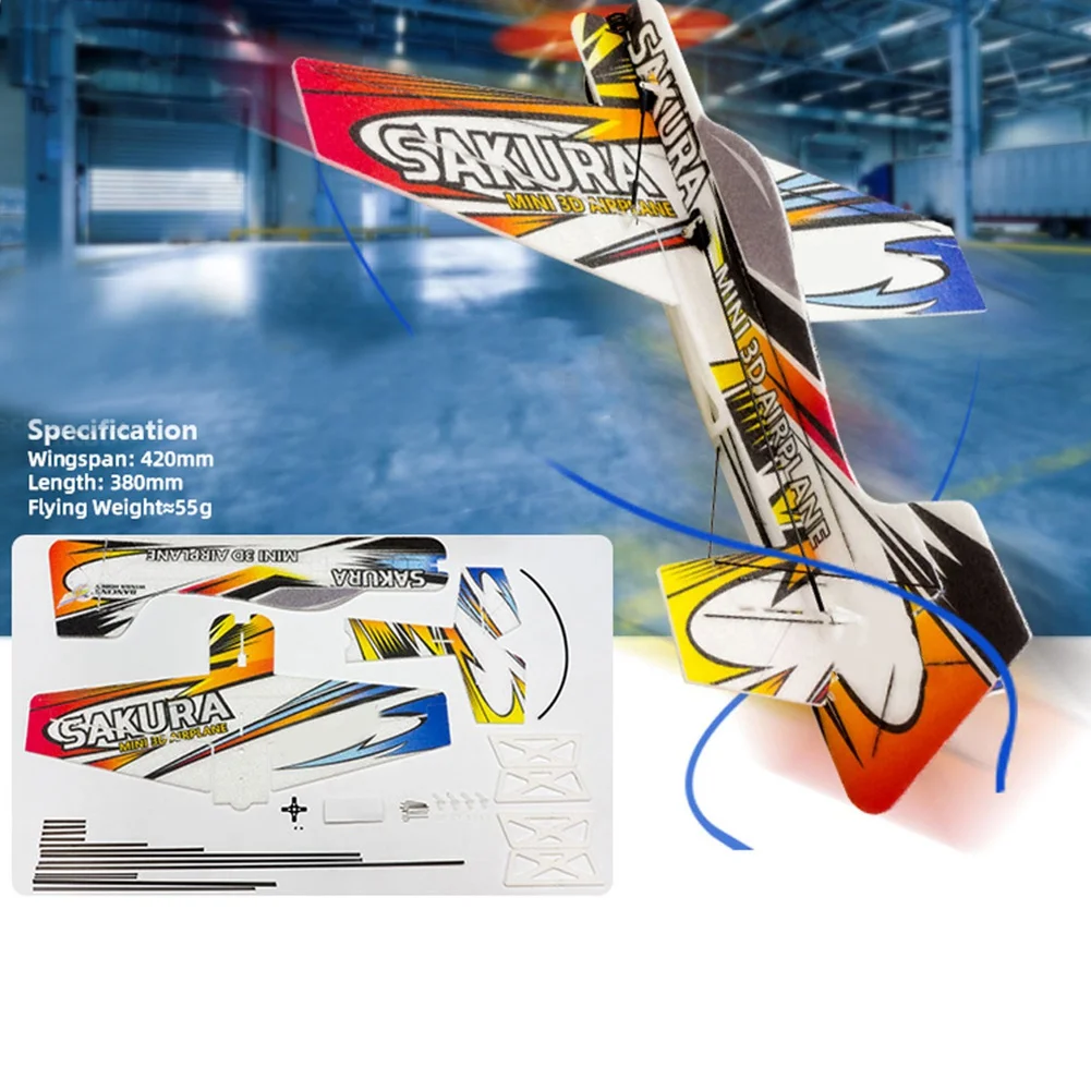 Rc flugzeug 3d flugzeug micro-mini schaum epp pp f3p lichtset kit modell hobby spielzeug sakura fernbedienung spielzeug e210