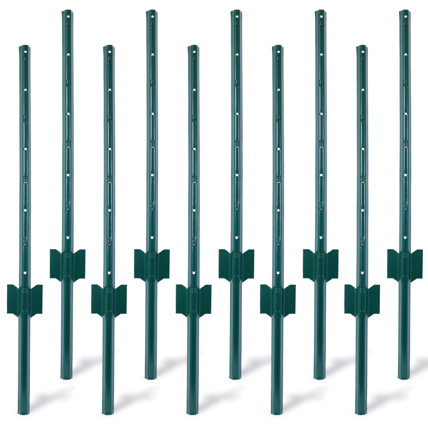 

Fence Posts 3Feet - 10Pack, Heavy Duty Metal Fence Post with U-Channel, Steel Fence U-Post for Holding Garden Wire Fence, Corner