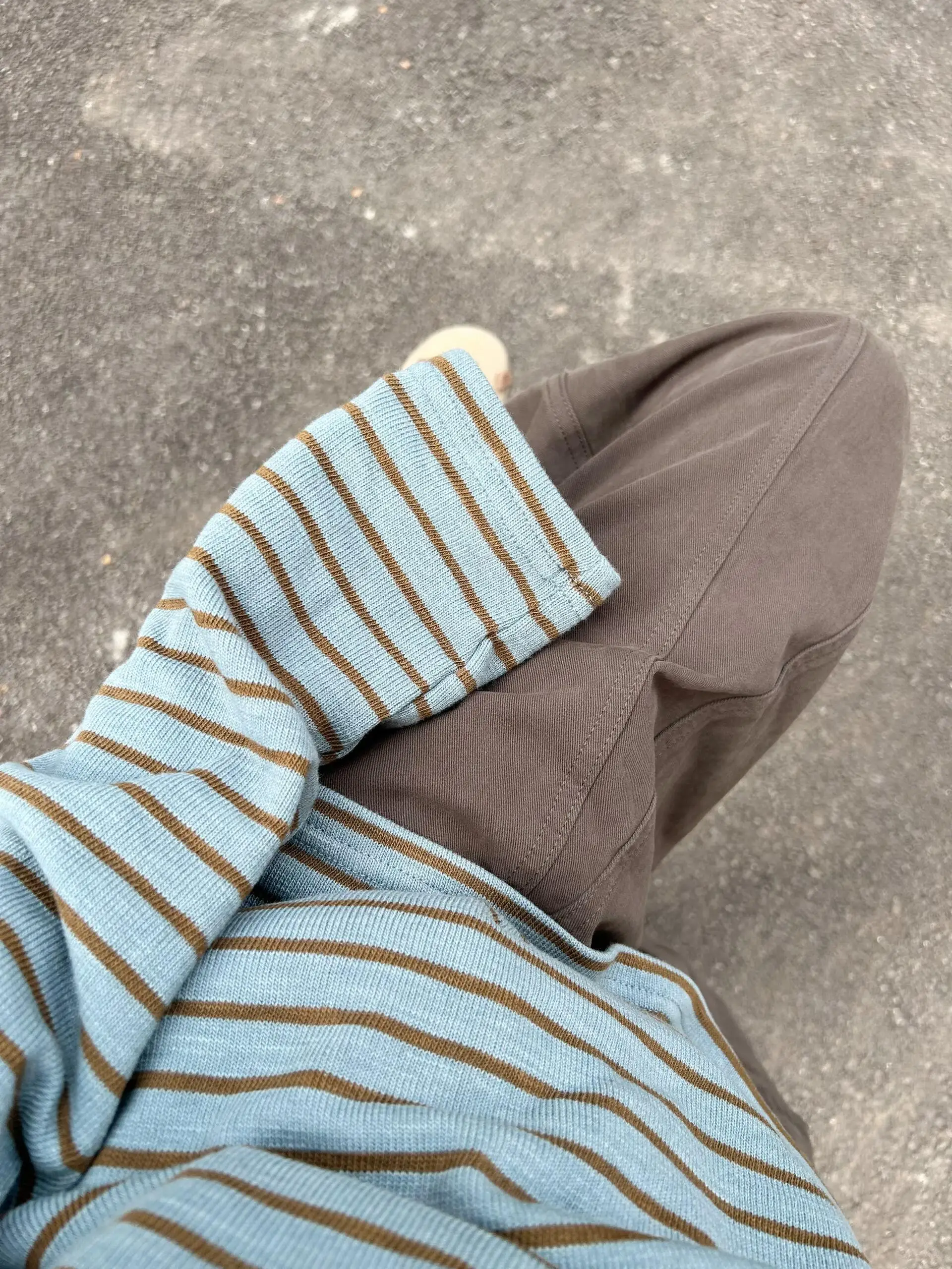 

Ladies' Lazy Sle Knitted Sweater Loose Fit Thin Long Sve T-irt Top Striped Patterned Spring Autumn Faion Korean Sle