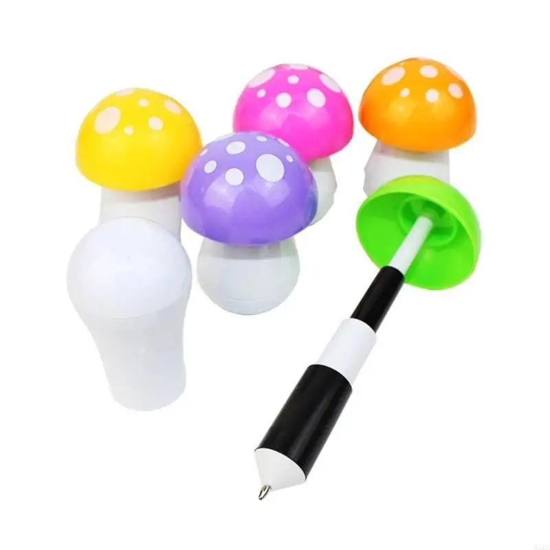 62KA 6PCS Telescopic เห็ดปากกาลูกลื่นการเขียนตลกปากกาสําหรับเด็กสาวนักเรียนเกมรางวัลถุงน่องคริสต์มาสฟิลเลอร์