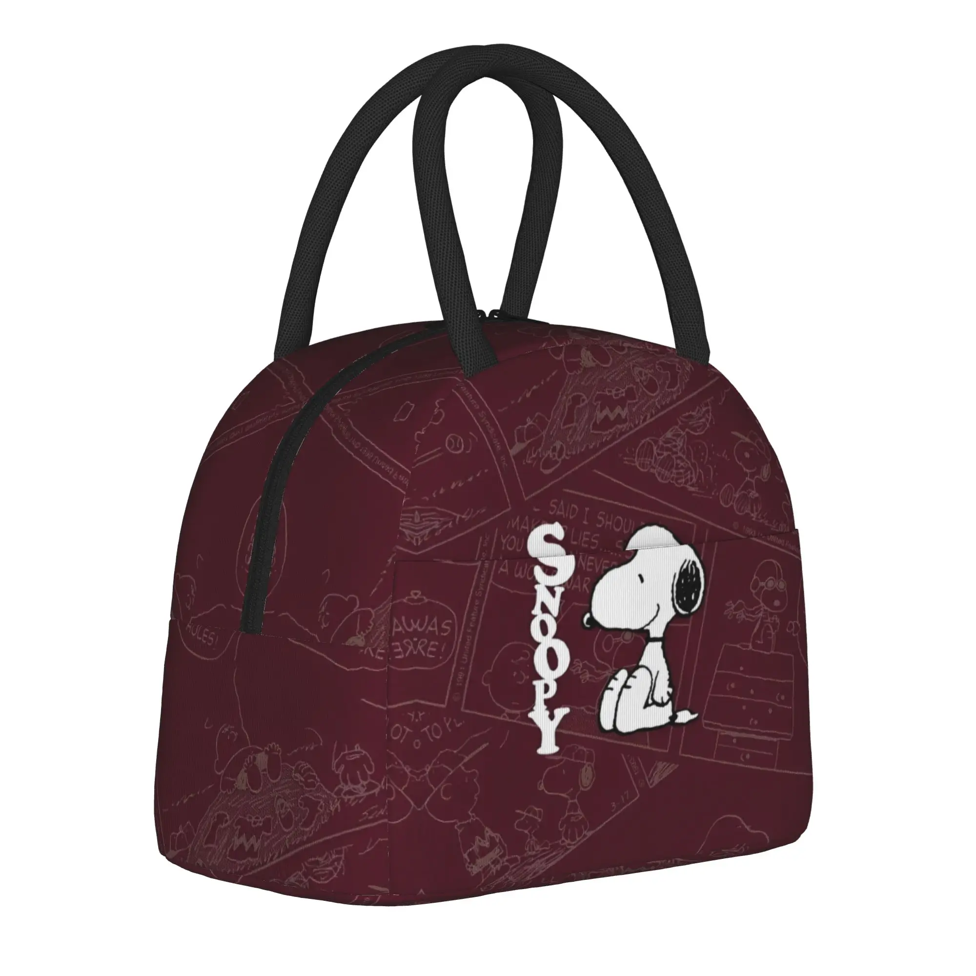 

Snoopys Insulated Lunch Bag Leakproof Meal Container Thermal Bag Tote Lunch Box Beach Travel Food Storage Bags