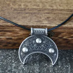 Ancient Slavic Lunula Norse Amulet Female Pendant Fertility Crescent Moon Pagan Viking Women Necklace Talisman Jewelry