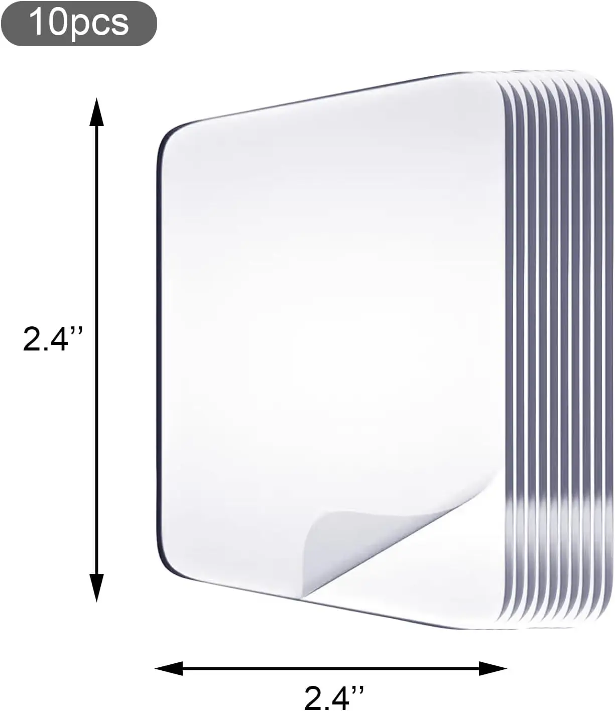 30pcs Super Strong Heavy Duty Washable Sticky  Clear Mounting Waterproof 6cm/2.4inch Double Sided Sticker
