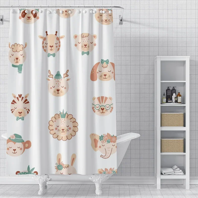 Home decoration shower curtains for bathroom waterproof curtain fabric Modern Nordic style Living Roomcute animal cartoon dogs