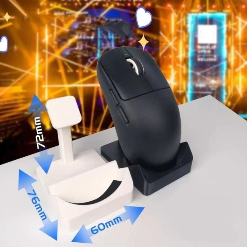 Easy to Installs Mouse Desktop Holder Plastic NonSlip Base Ensures Stability for Work and Play Setting D2RC