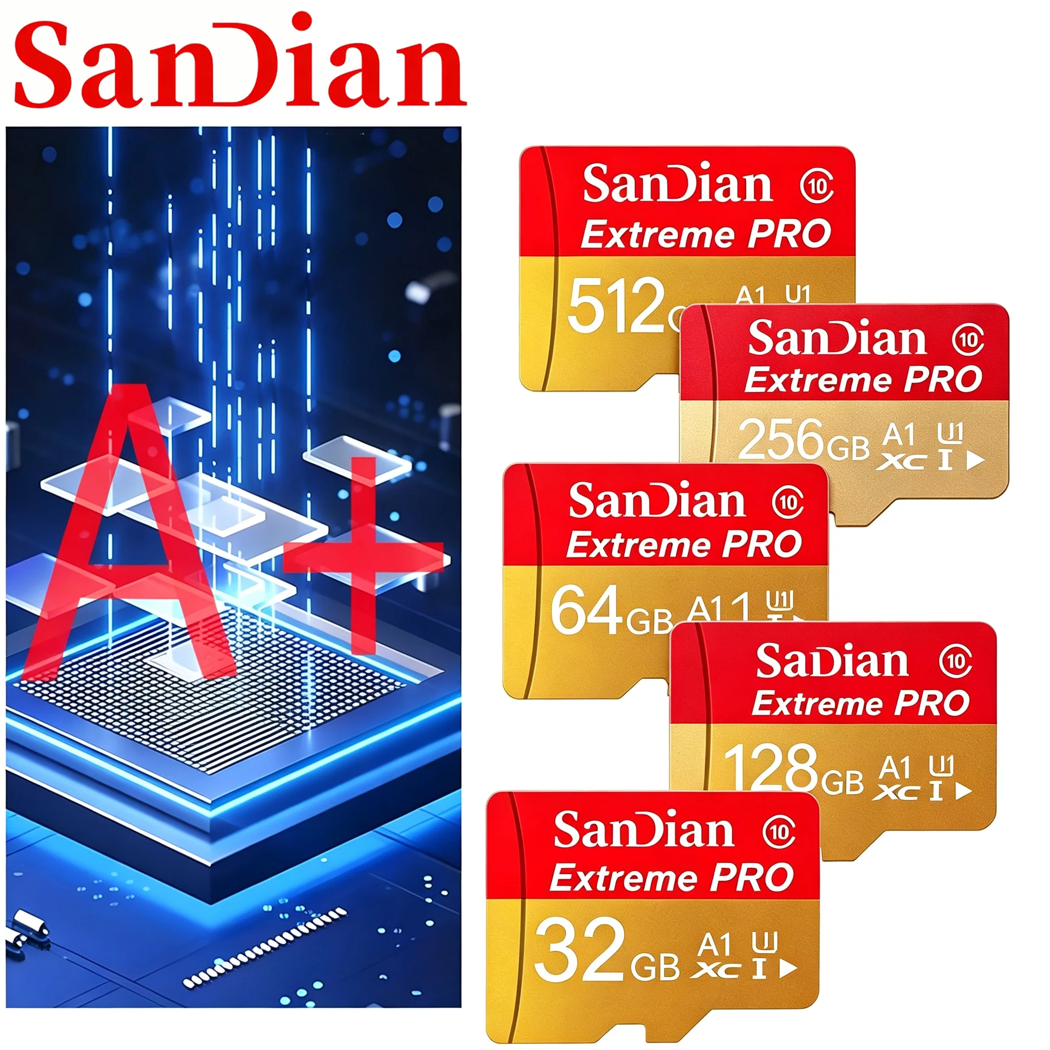 Secure Micro TF SD Card TF Cards SD Cards Memory Card 512GB 32GB 256GB 64GB 128GB X-Ray Proof Shockproof for Camera Nintendo