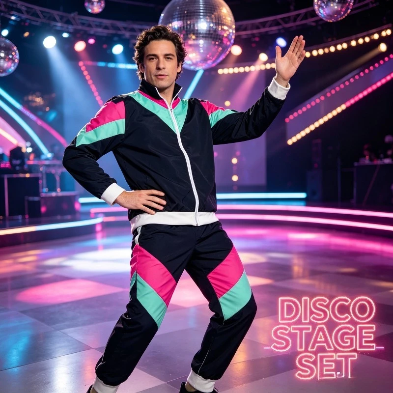A 2-piece Hip-hop Disco Outfit Suitable for Both Men and Women Perfect for Square Dancing Gym Workouts and Outdoor Activities
