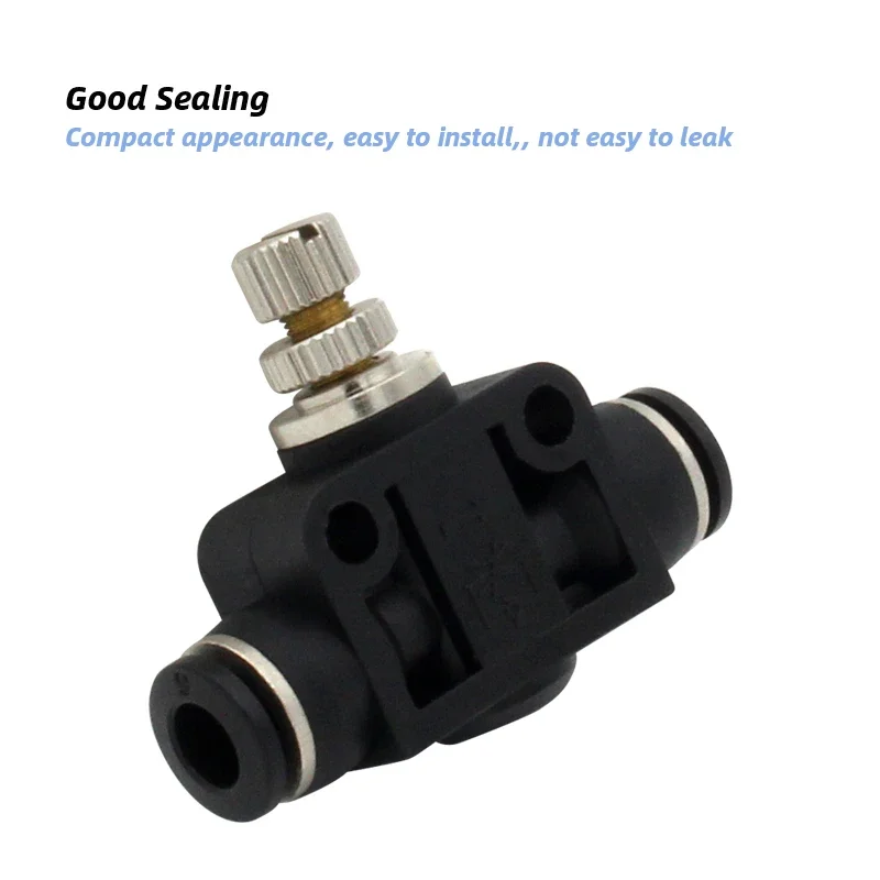 10pcs Pneumatic Airflow Regulator PSA4 PSA6 PSA8 10 12 OD Hose Tube  Connector Fitting Air Speed Control pipe valve