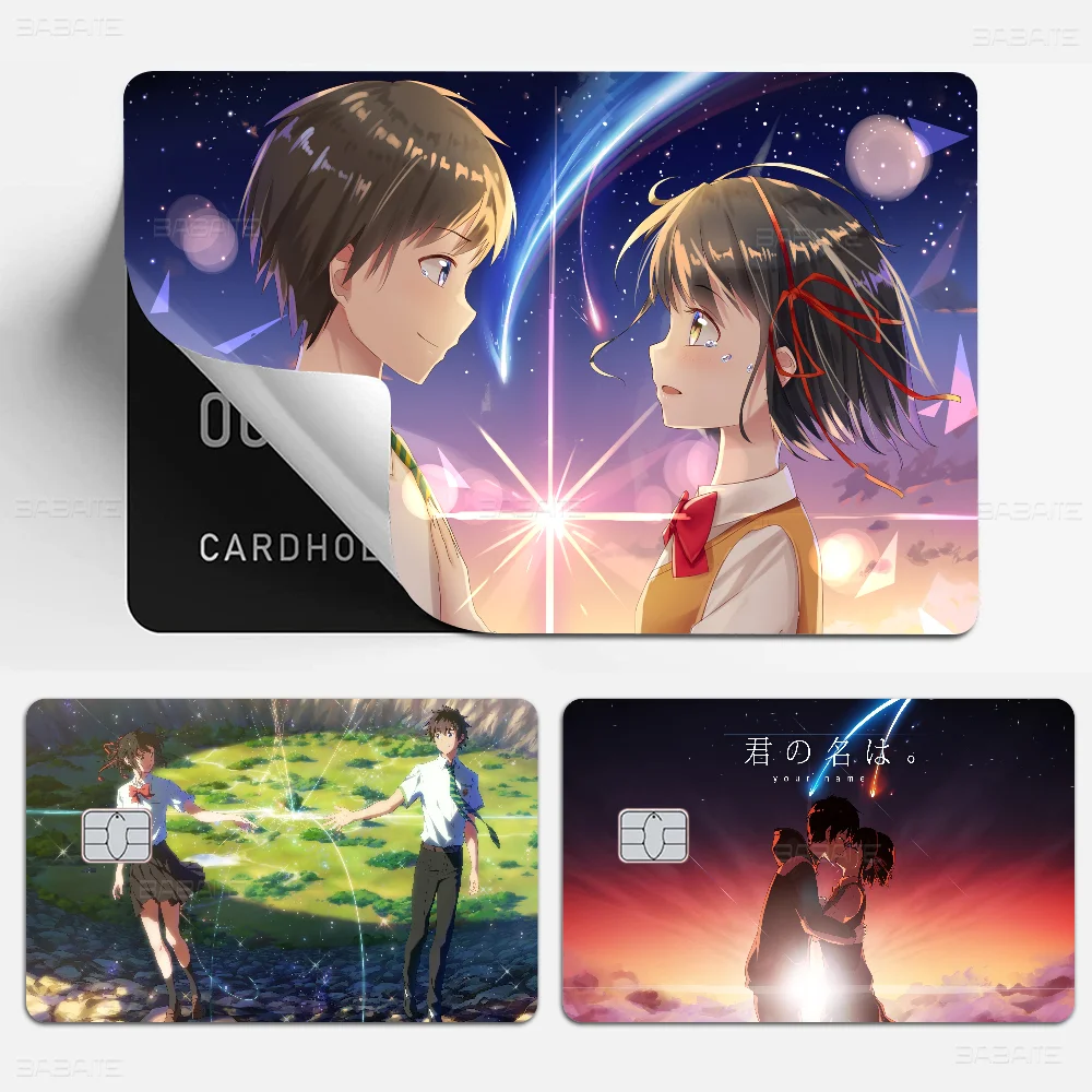 Anime Your Name Credit Card Skin Stickers for VISA Bank Card Transportation Card Waterproof Sticker Anti-scratch Women Gift