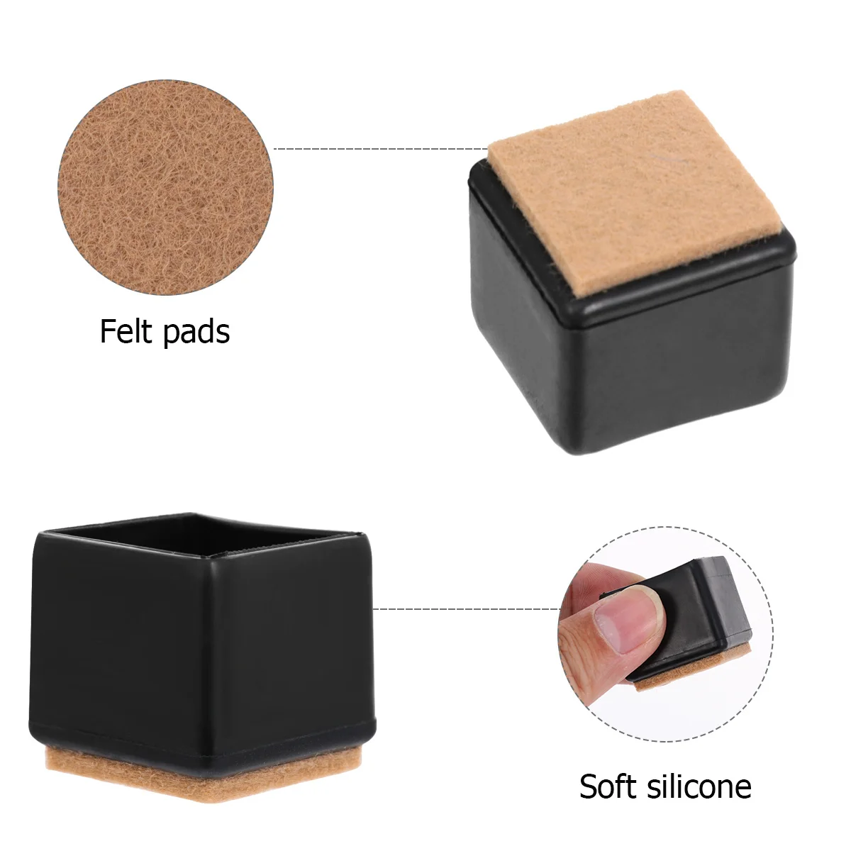 20Pcs Chair Feet Protectors Table Feet Covers Non-Slip Chair Leg Pads Protect Furniture Floor Scratch Prevention