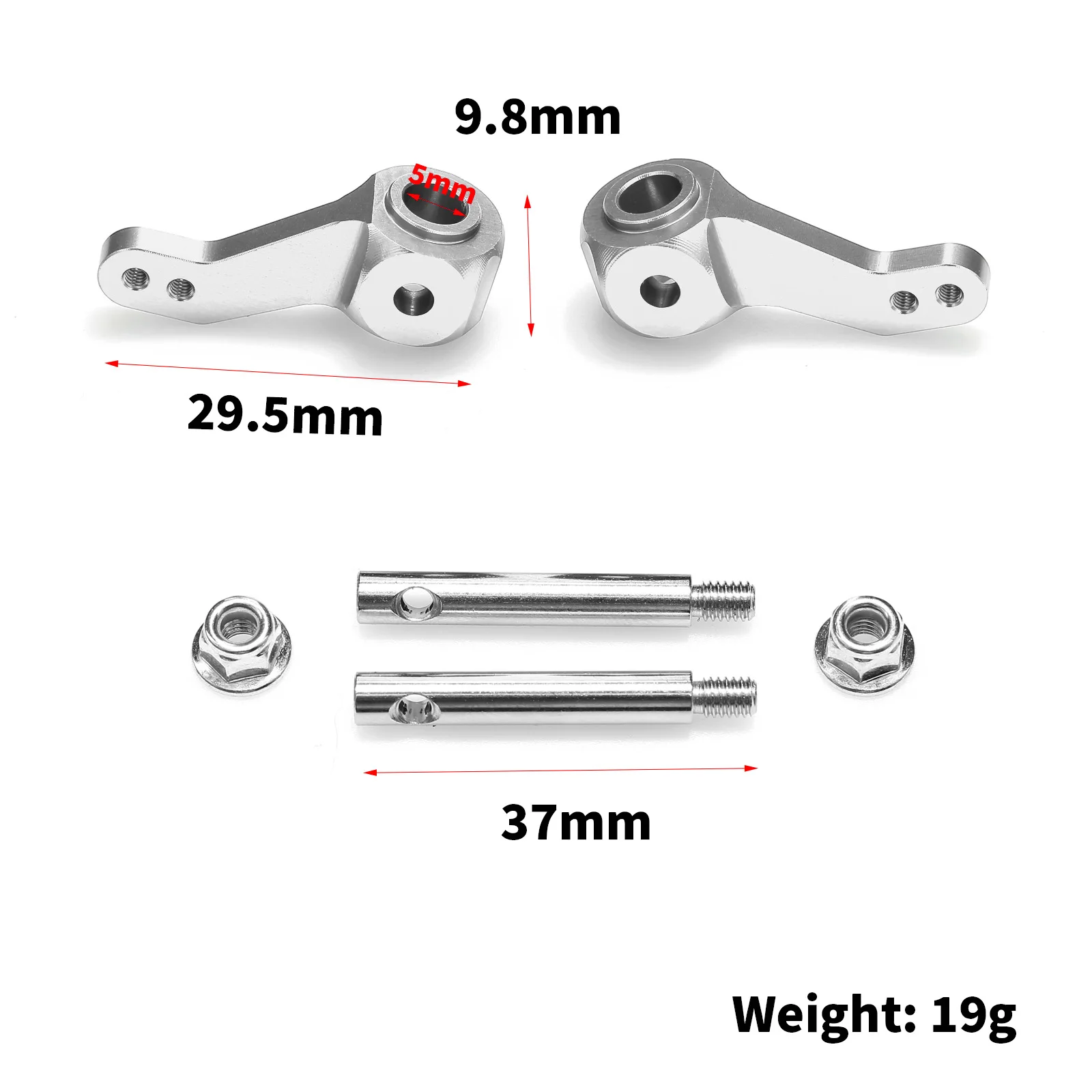 Metal Steering Knuckle for Tamiya Lunch Box CW-01, CNC Aluminum Alloy RC Car Accessories