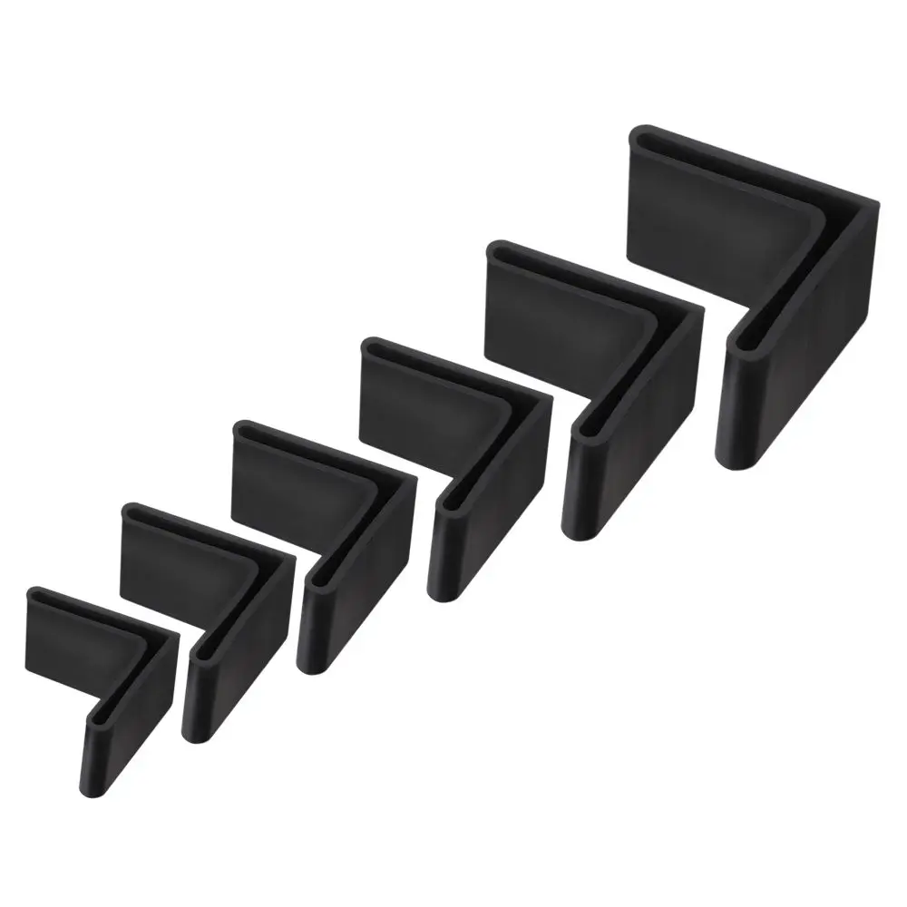 4Pcs Slotted Angle Bar Shelf Iron Bed L Type Rubber Base Foot Pad Foot Cover Protective Rubber Sleeve image 6