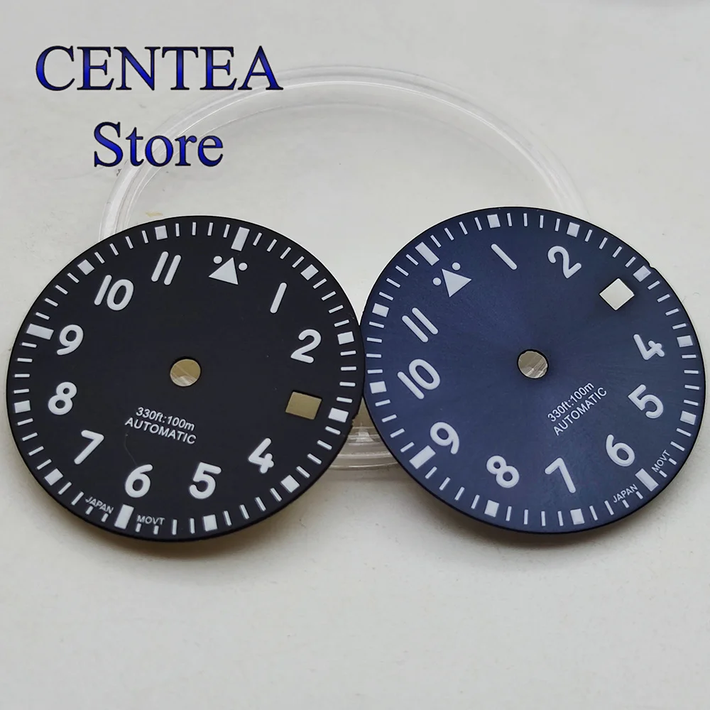 RICHUS 29mm Dial Green Luminous Black Blue White Green Sterile Watch Dial fit NH35 ETA2824 2836 Miyota 8215 DG2813 3804 Movement