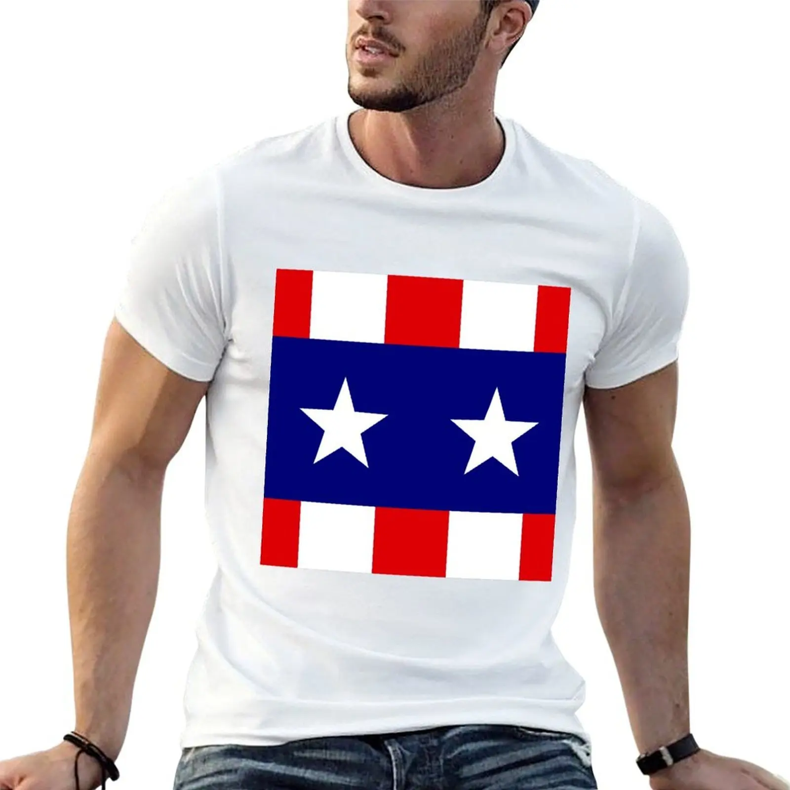 

Patriotic Stars and Stripes on Tops, Shirts, Skirts, Dresses T-Shirt man t shirts for men t shirts for man graphic funny T-Shirt