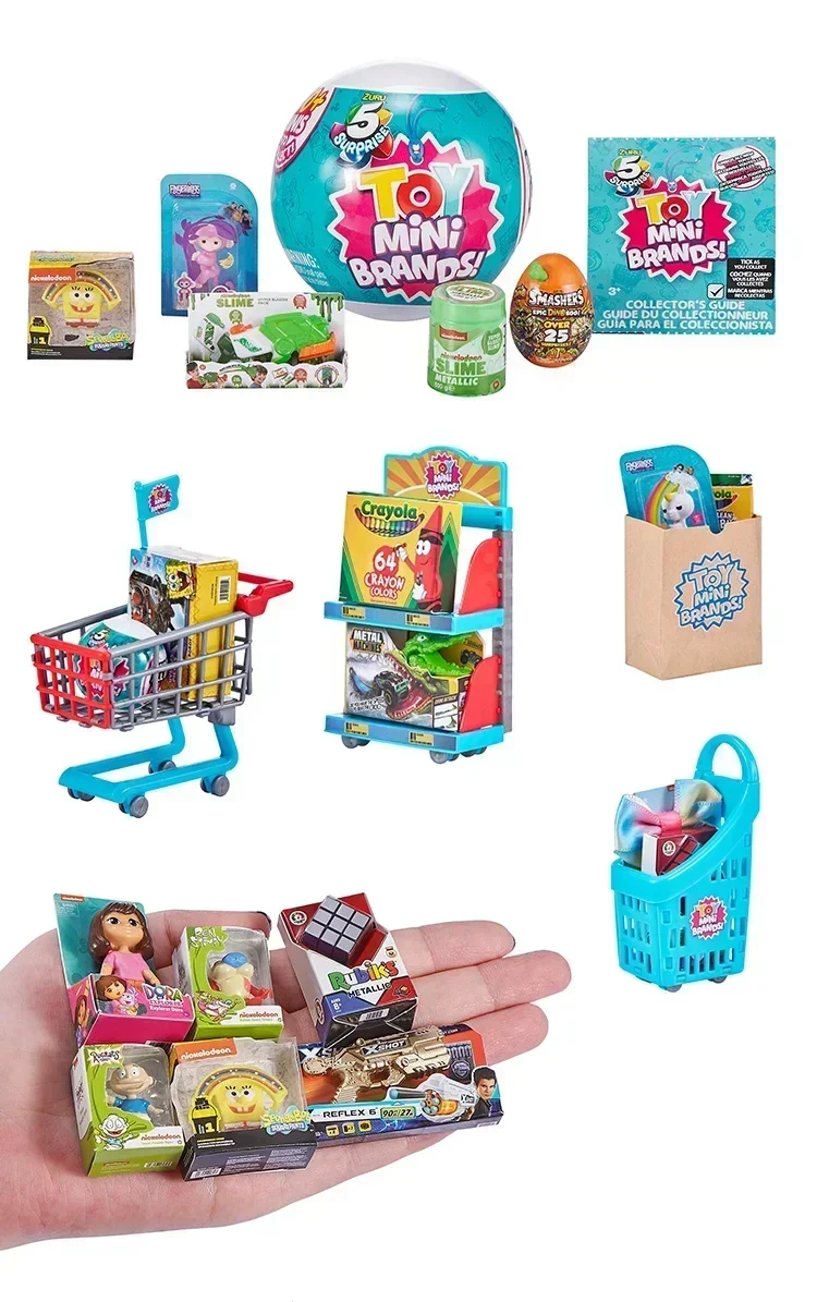 

5 Surprise Mini Brands Series 1 by ZURU Mystery Real Miniature Collectible Toy Capsule Anime Figure Toy Birthday Surprise Gift