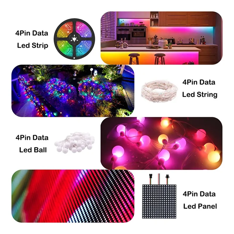 

N33R-LED Strip Light For 4Pin RGB Addressable TTL Signal Amplifier Controller Repeater For WS2811 For WS2812B DC5-24V